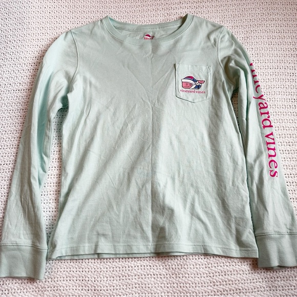 Vineyard Vines Long-sleeved holiday Pocket Tee - Picture 1 of 5